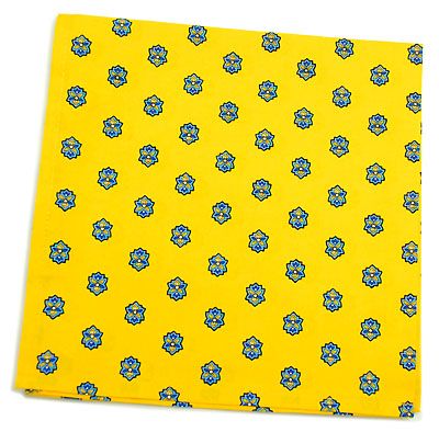 VALDROME Provence print fabric tea towel (Basilic. yellow) - Click Image to Close